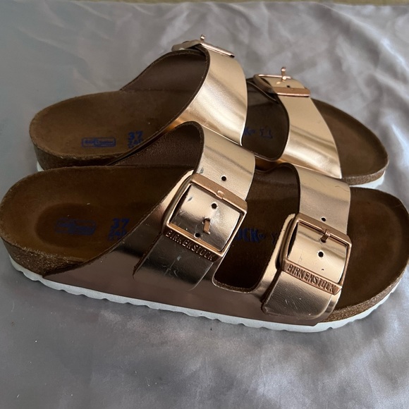 Birkenstock Arizona Rosegold Sandals New EU 37, US 6 - Picture 7 of 9